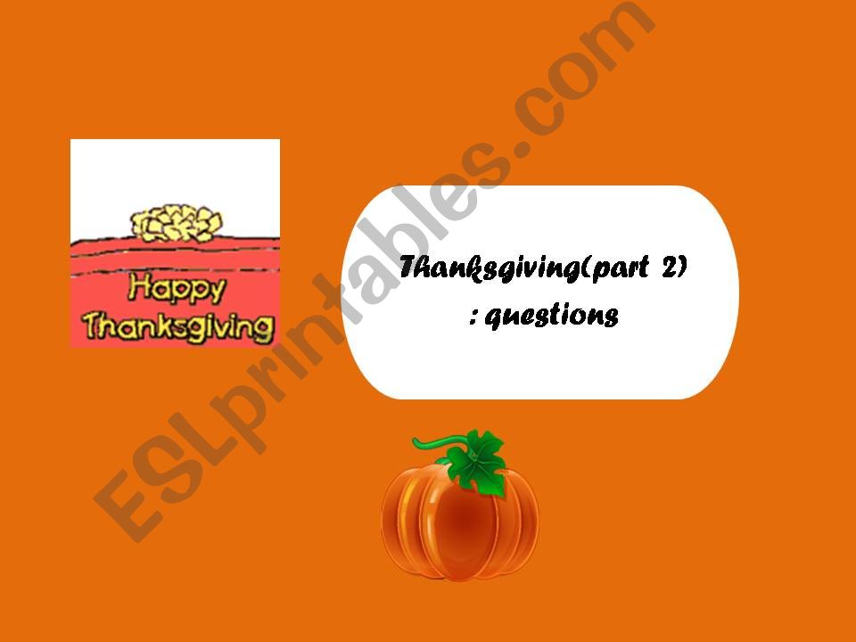 thankksgiving part 2 powerpoint