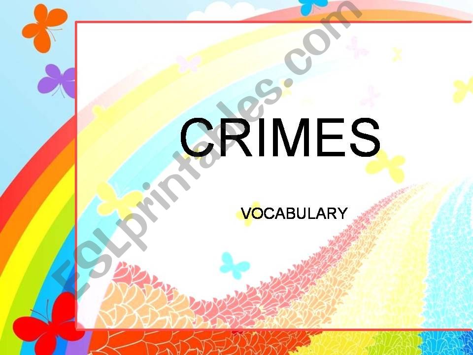 crime vocabulary powerpoint