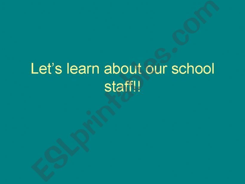 school staff powerpoint