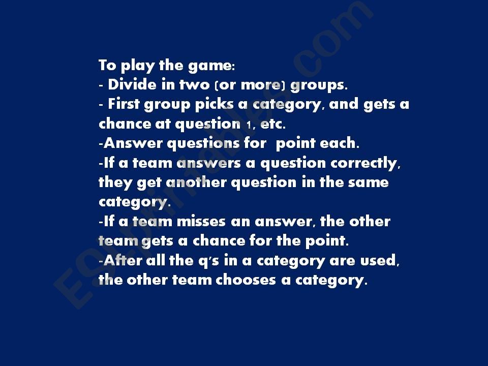 Jeopardy  powerpoint