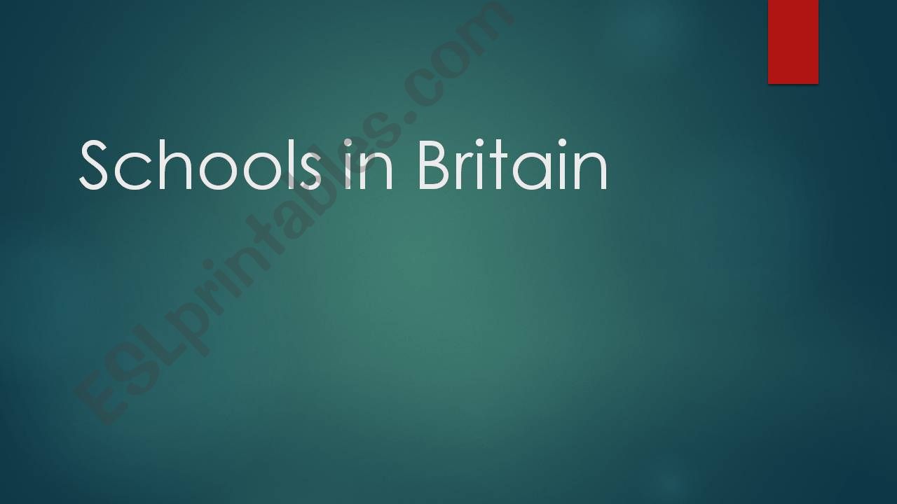 schools in England powerpoint