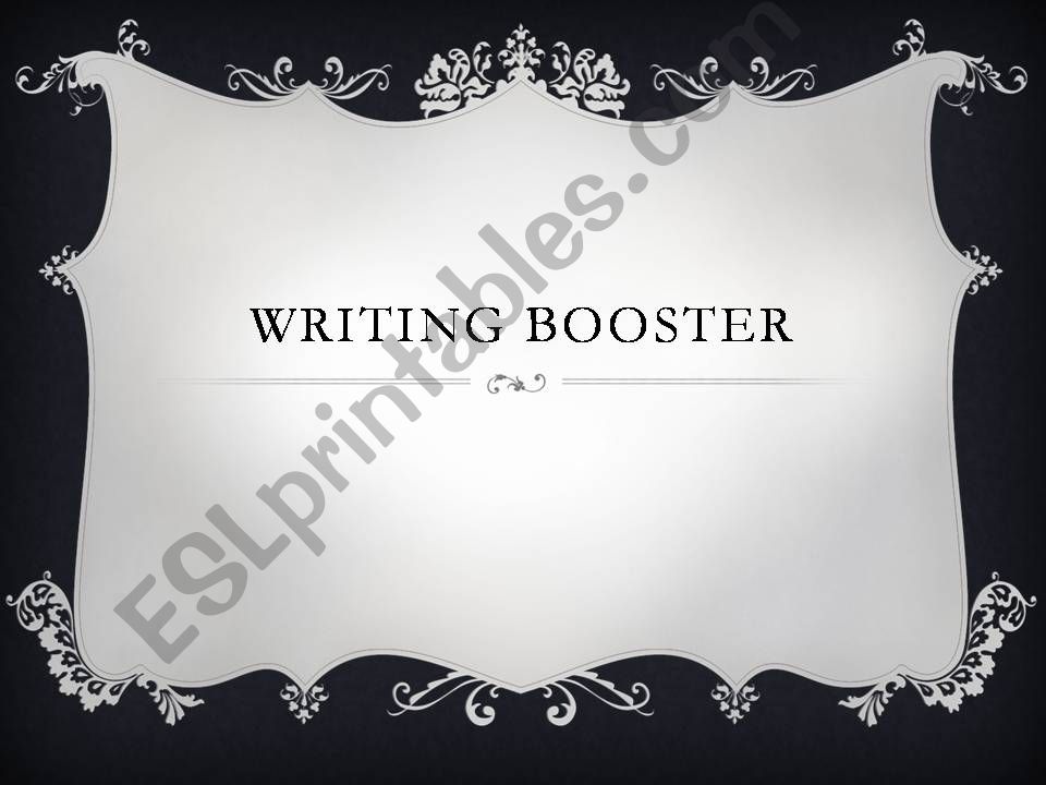 Writing booster  powerpoint
