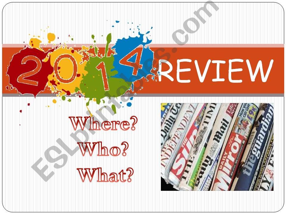 2014 Review to reinforce Habits of Mind