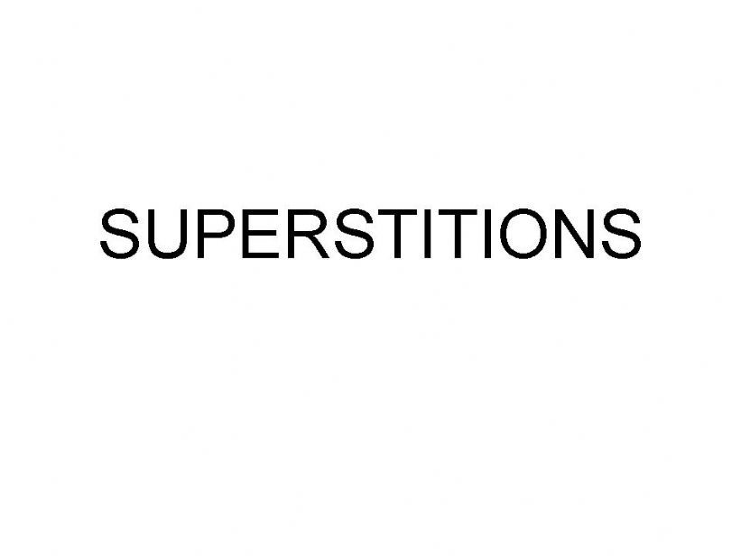 Superstitions powerpoint