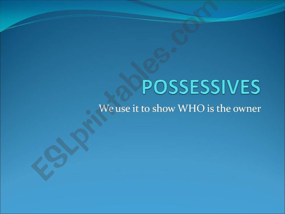 Possessives powerpoint