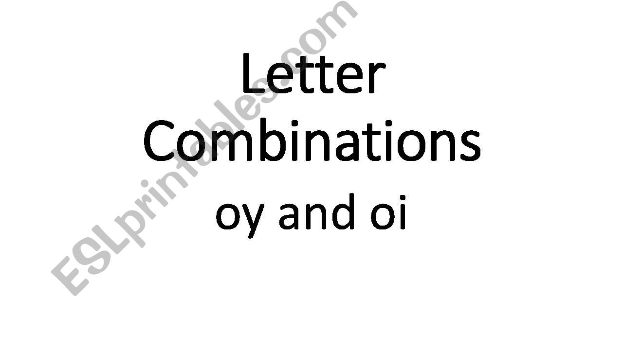 Sounds of OY and OI powerpoint