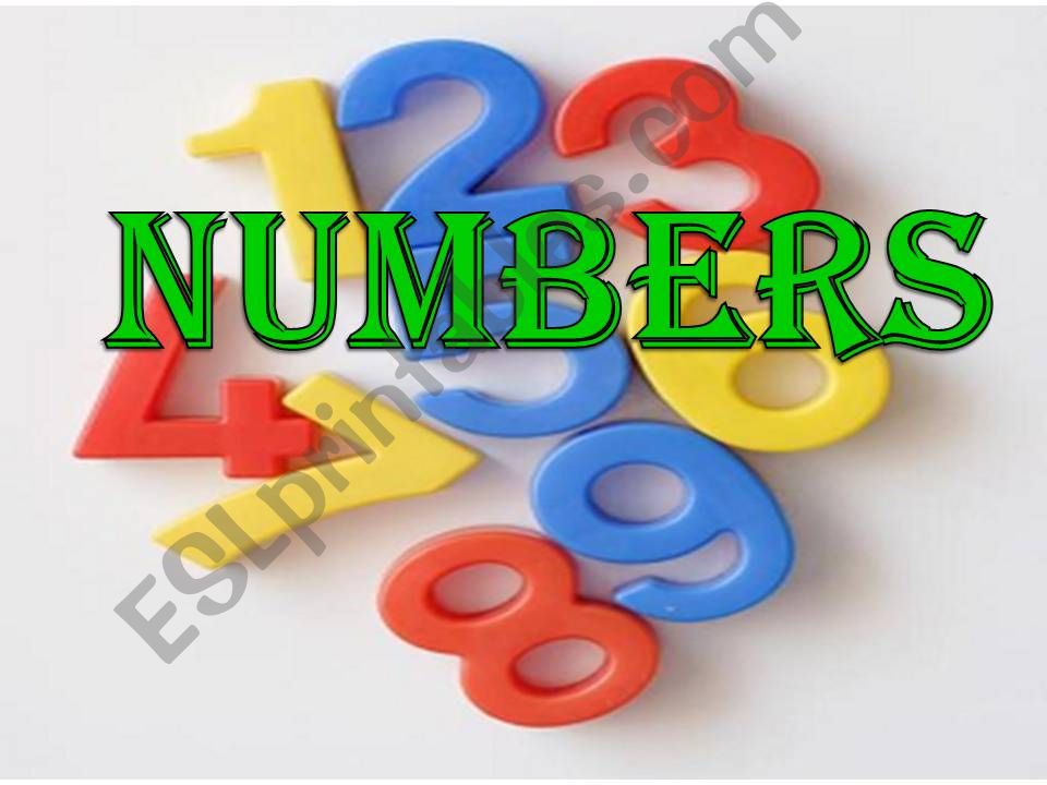 NUMERALS/NUMBERS powerpoint