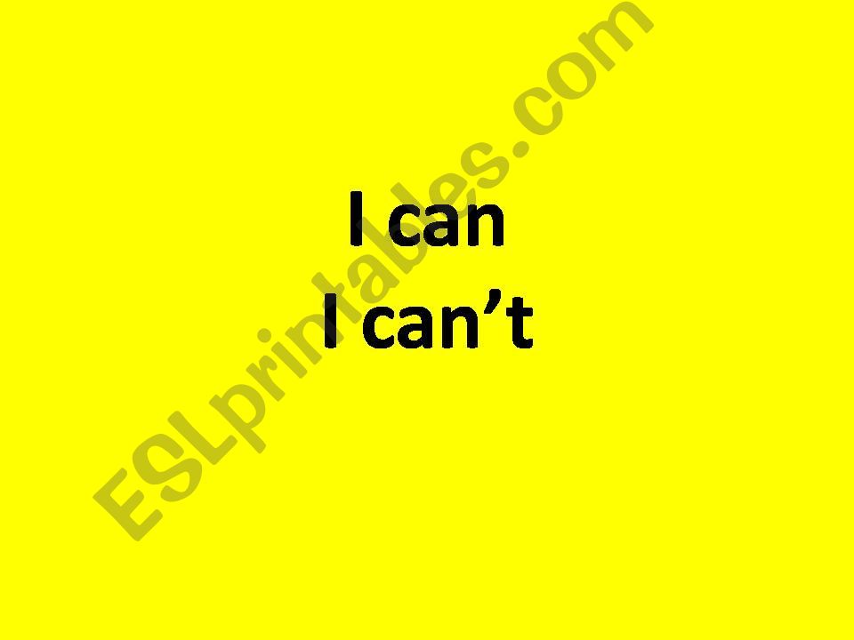 I can, I cant, lesson powerpoint