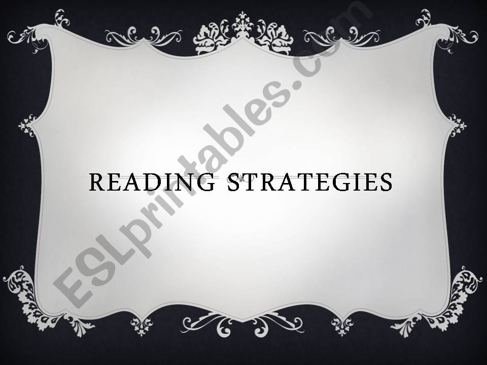 Reading Strategies powerpoint