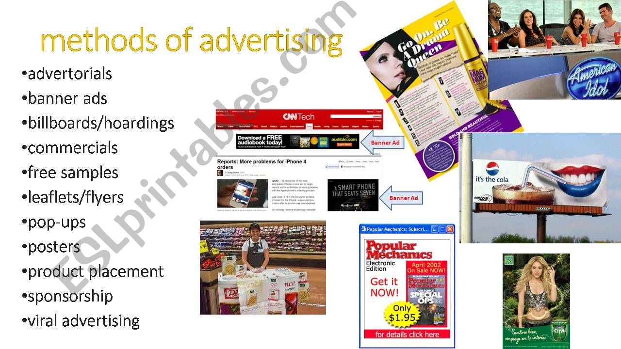 Esl English Powerpoints Advertising Vocabulary