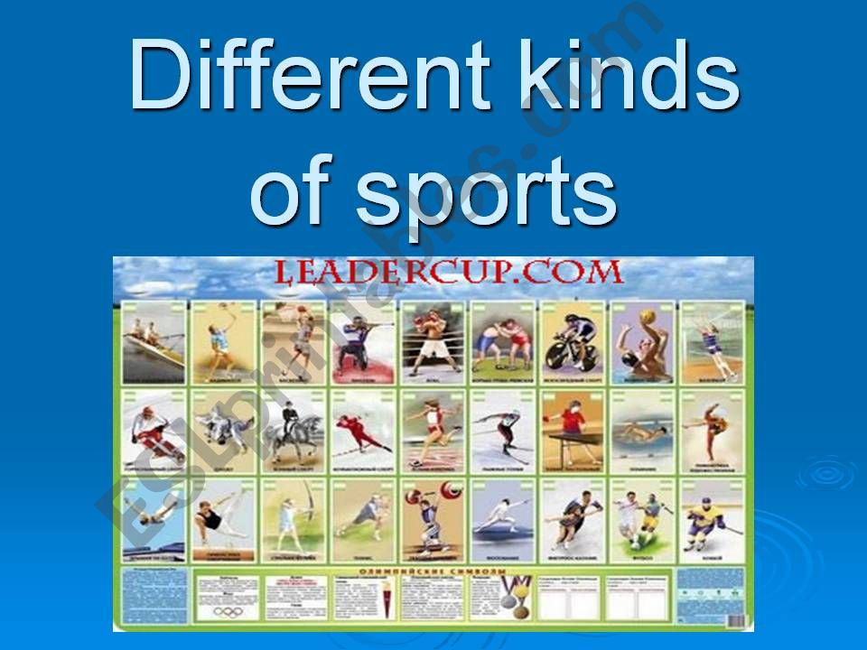kinds of sport powerpoint