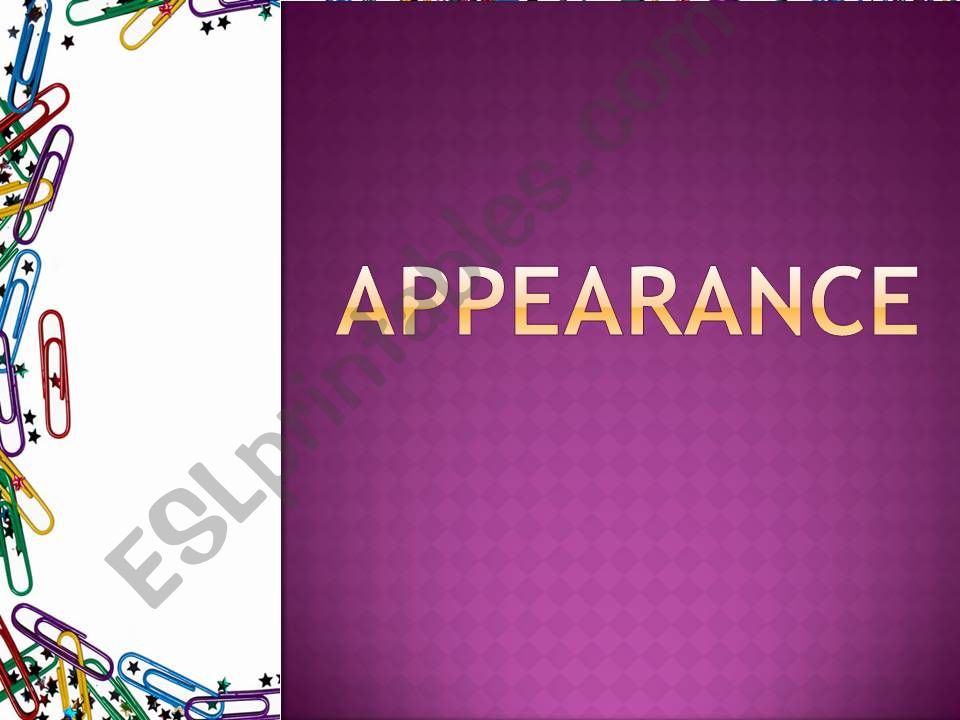 Appearance - Describe a person