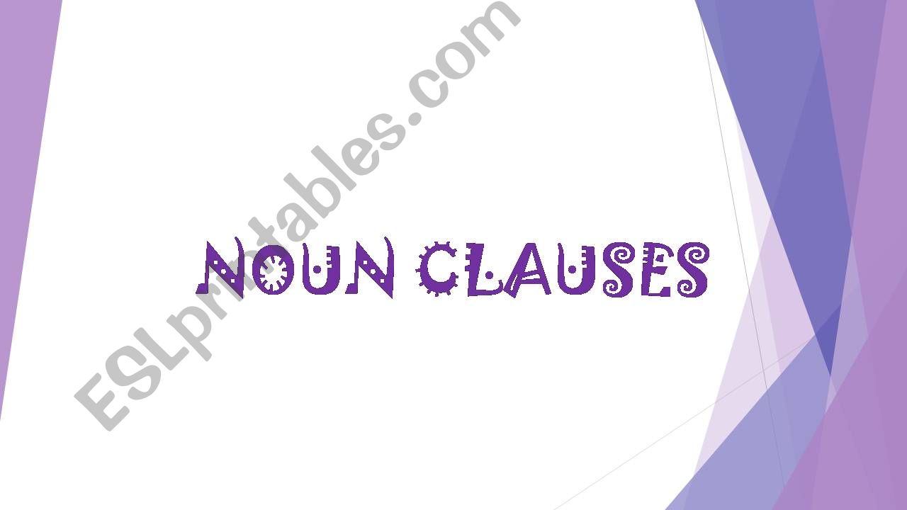 Noun Clauses powerpoint