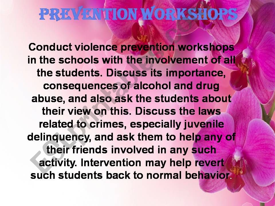 School violence (part 3)   how to reduce violence at schools  with Prevention workshops + conclusion 