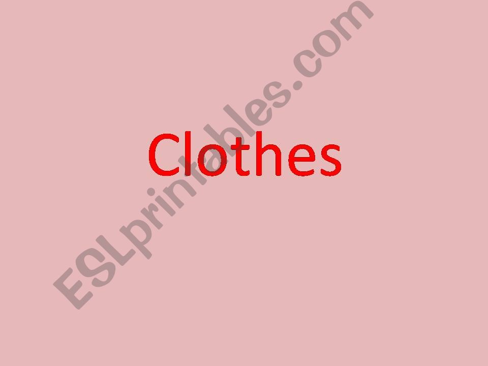 Clothes powerpoint