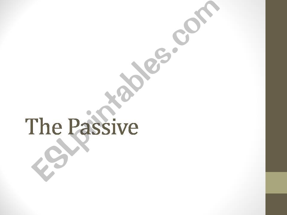 the passsive powerpoint