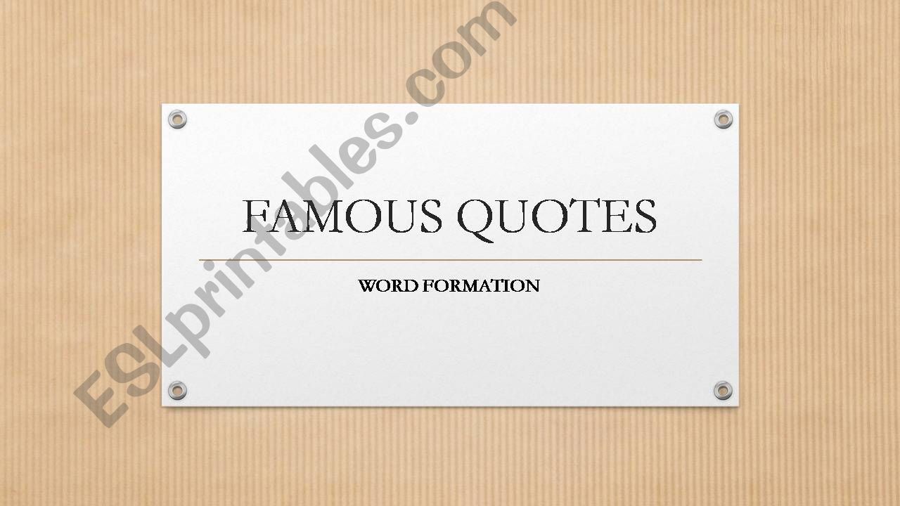 Famous Quotes powerpoint