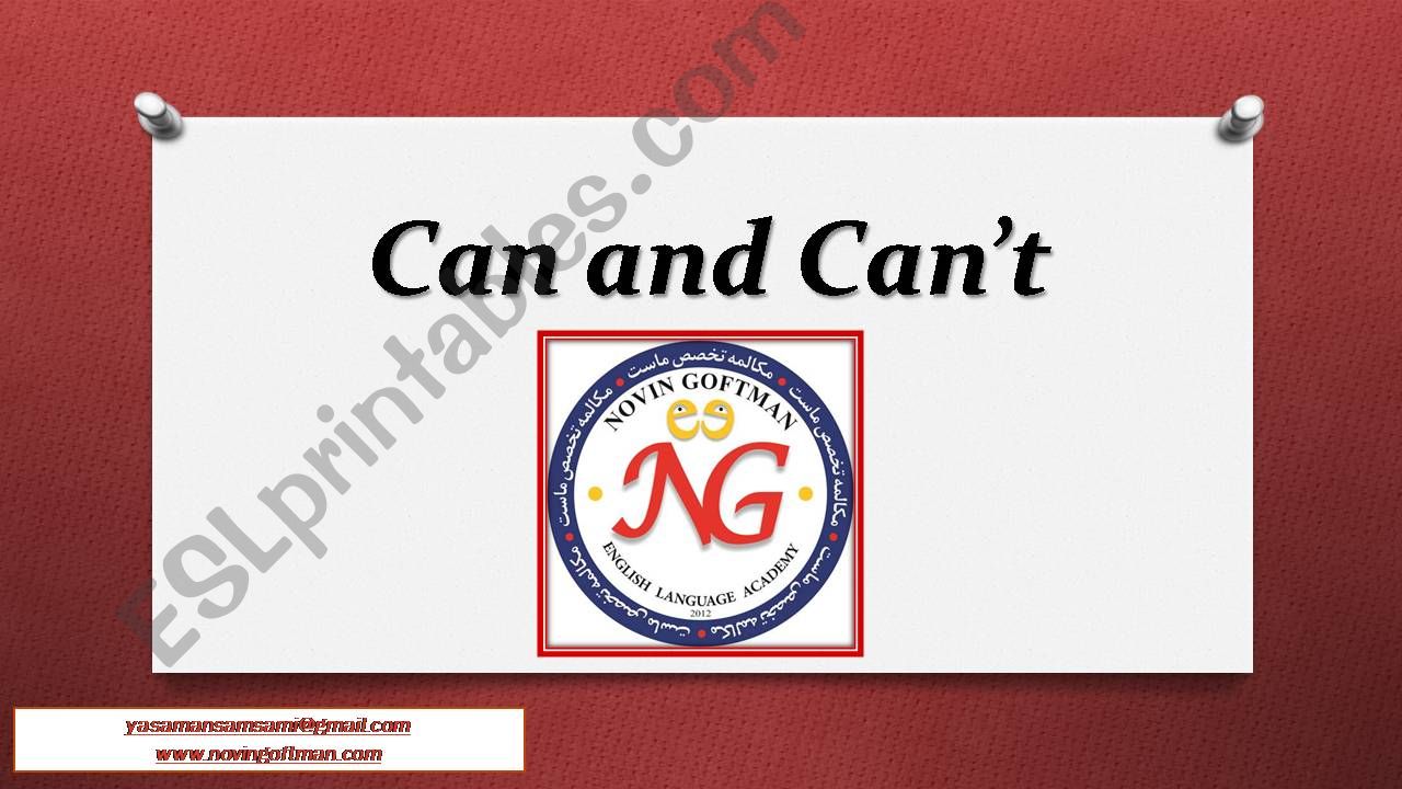 Can and Can´t PowerPoint powerpoint