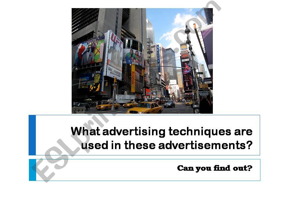 advertising techniques powerpoint