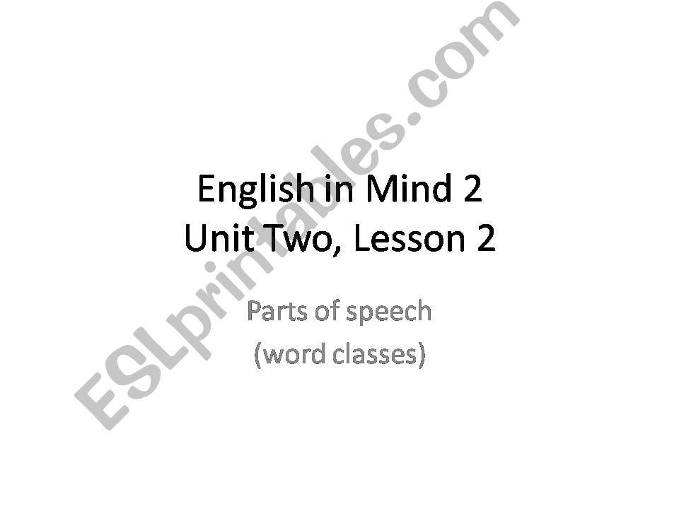 parts of speech powerpoint