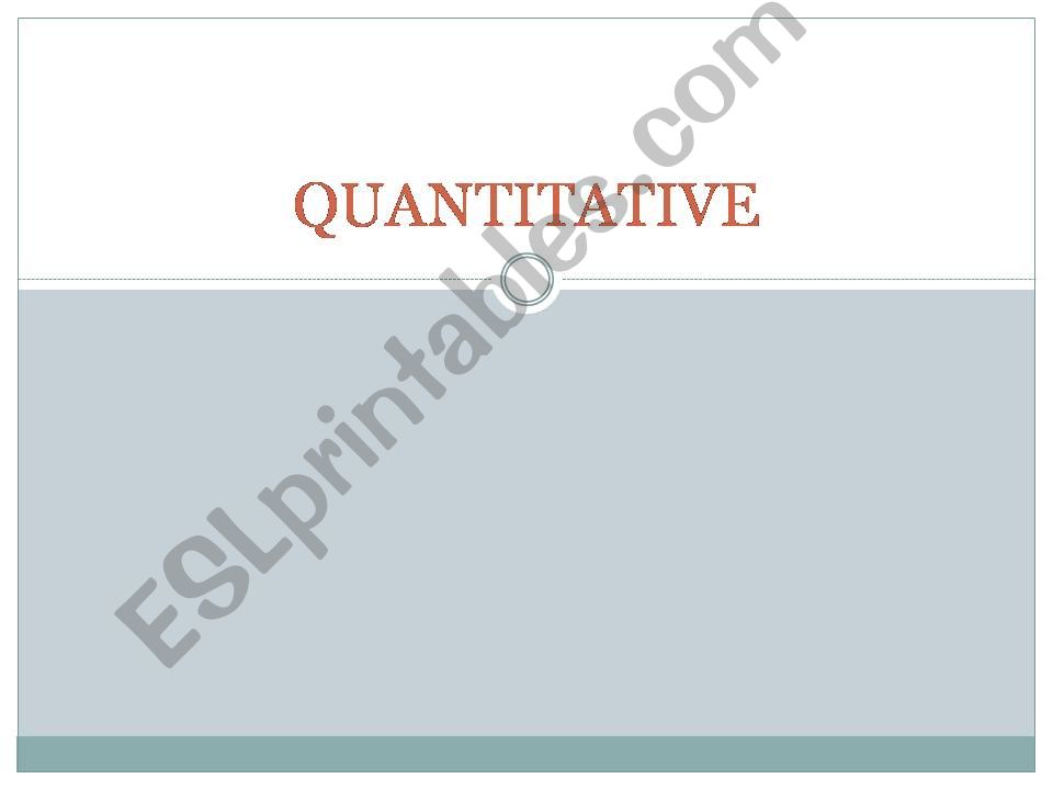 Quantitative powerpoint