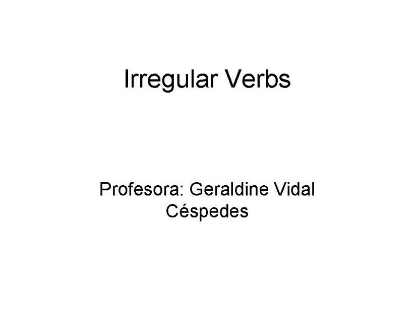 Irregular verbs powerpoint