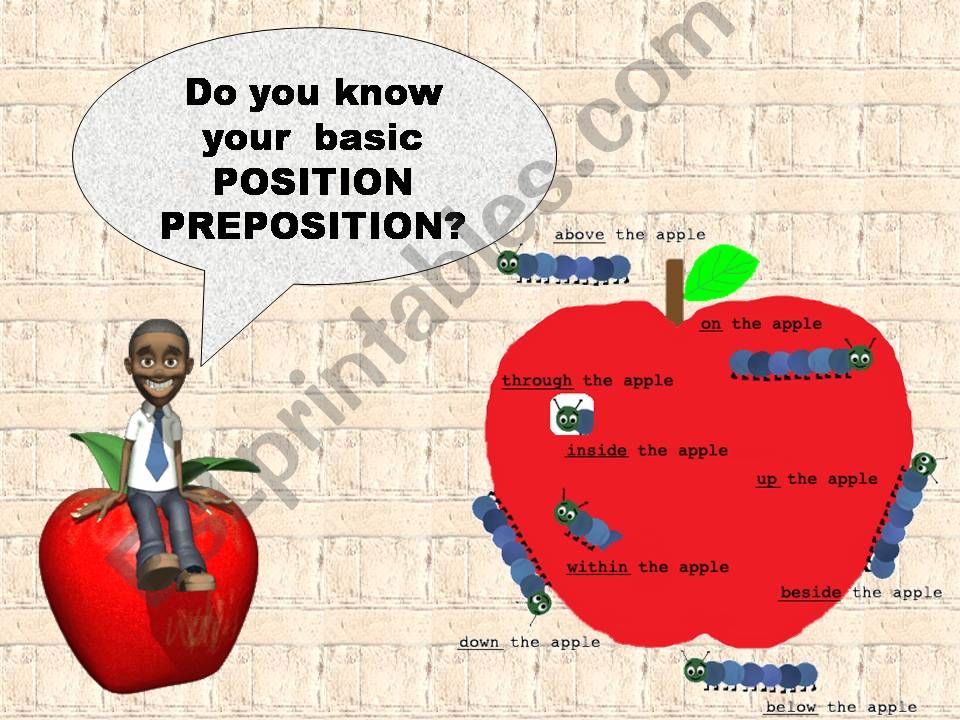 ESL Position Preposition  Practive