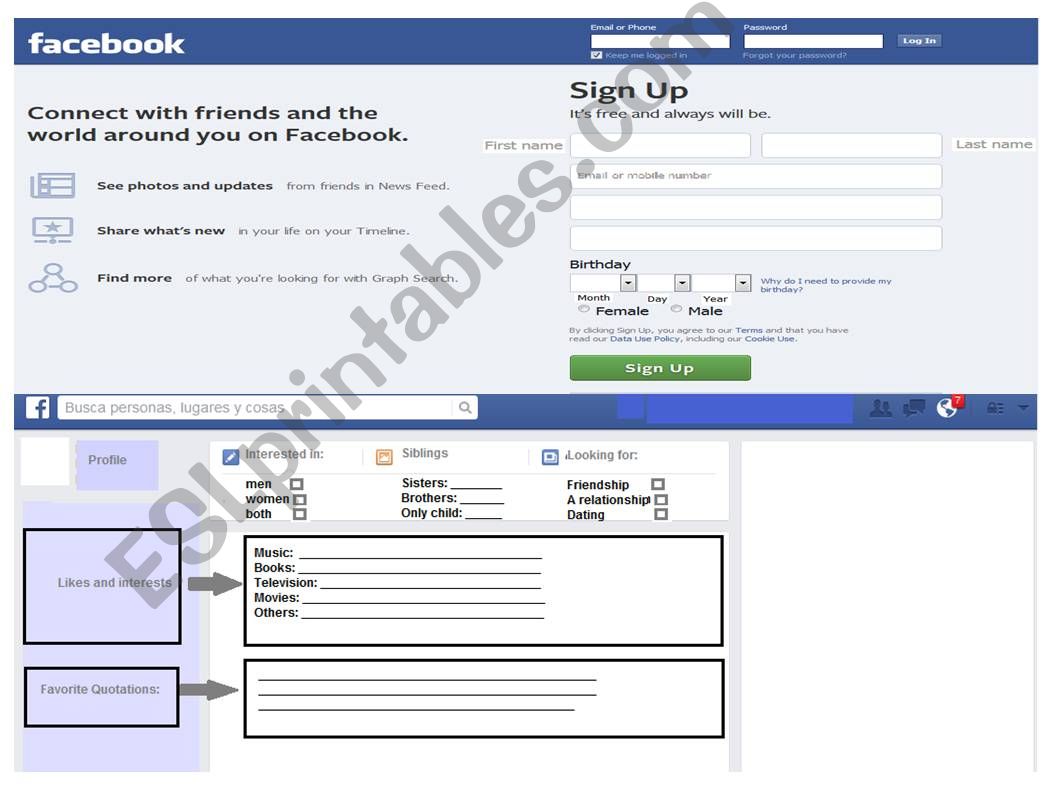 Facebook Profile powerpoint