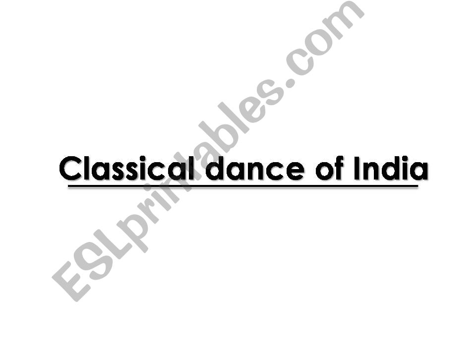 classical danse in India powerpoint