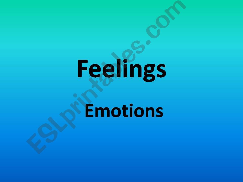 Feelings powerpoint