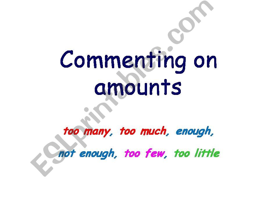 Commenting on amounts powerpoint