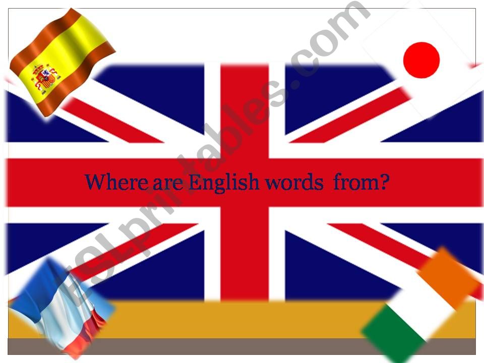 Where are English words  from?