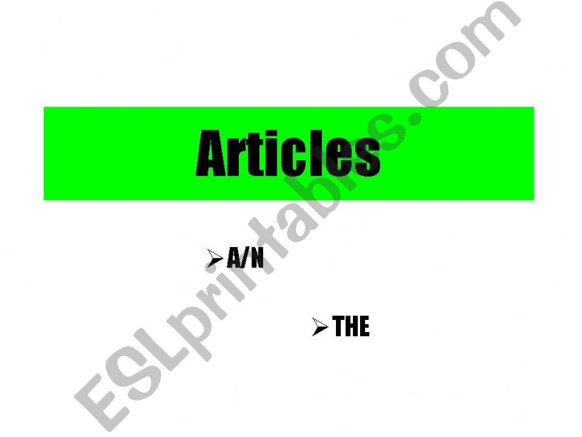 ARTICLES powerpoint