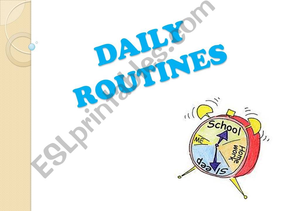 Daily routines powerpoint