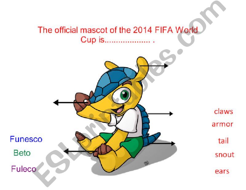 2014 World Cups mascot Fuleco