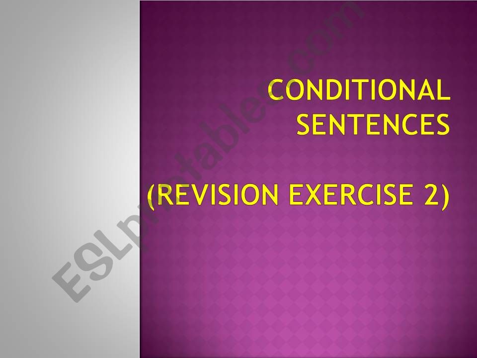 Conditional Sentences powerpoint