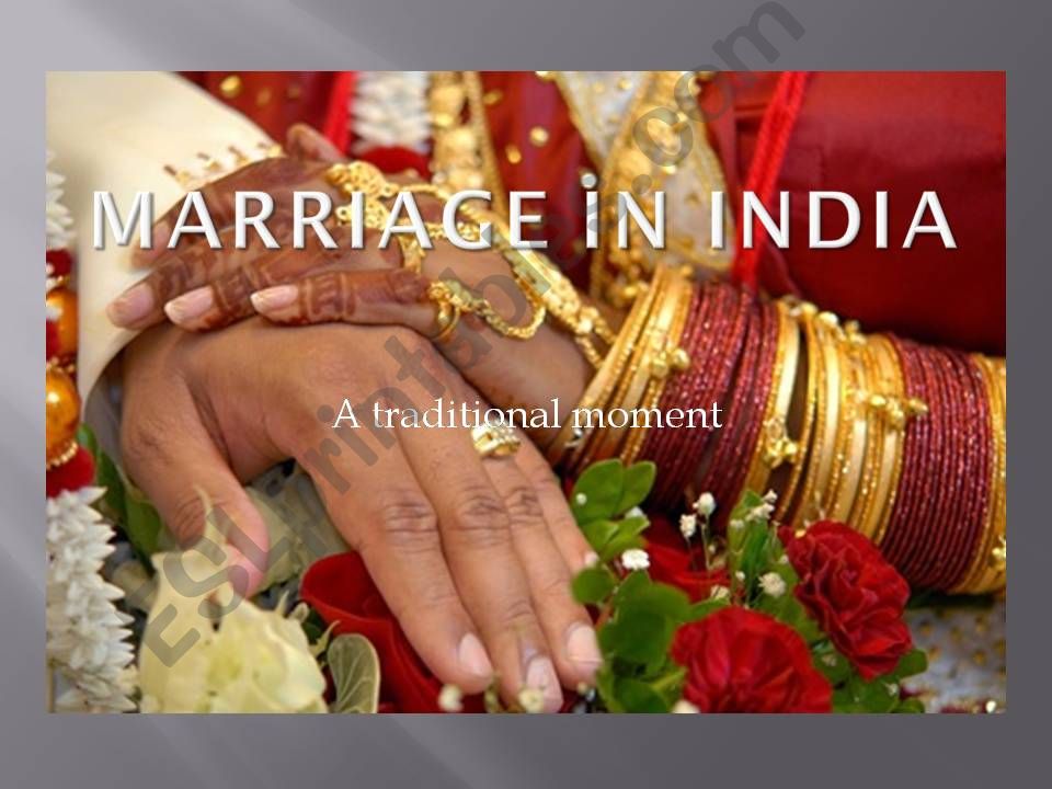 Marriage in India powerpoint