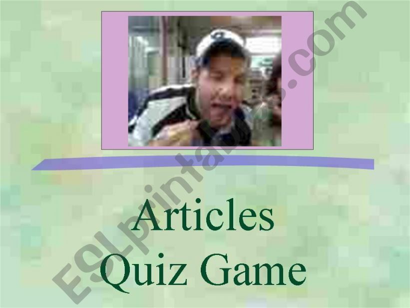 articles quiz powerpoint