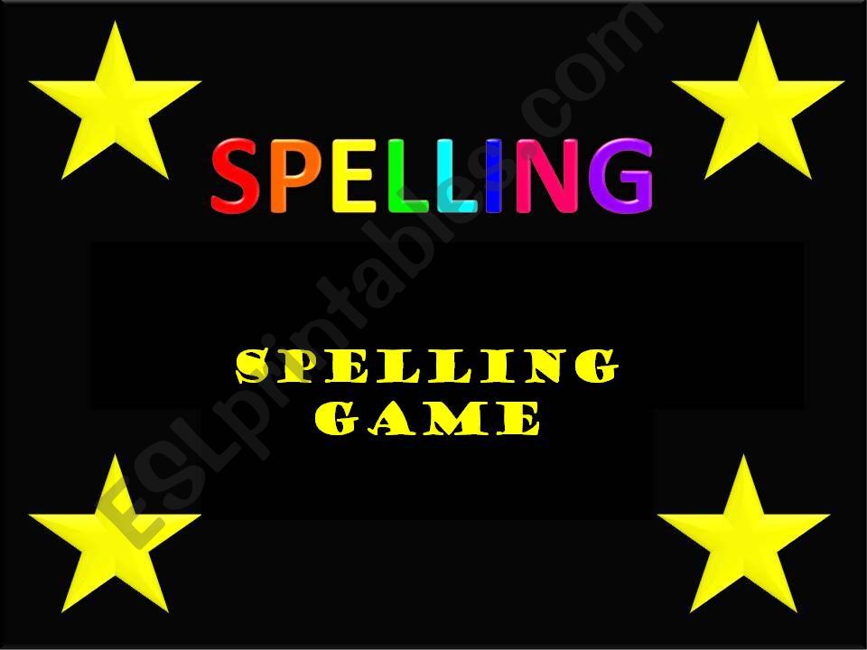 Spelling Game powerpoint