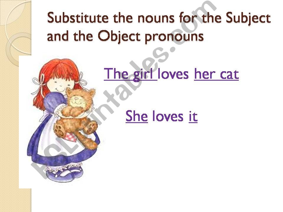 SUBJECT-OBJECT PRONOUNS 2 powerpoint