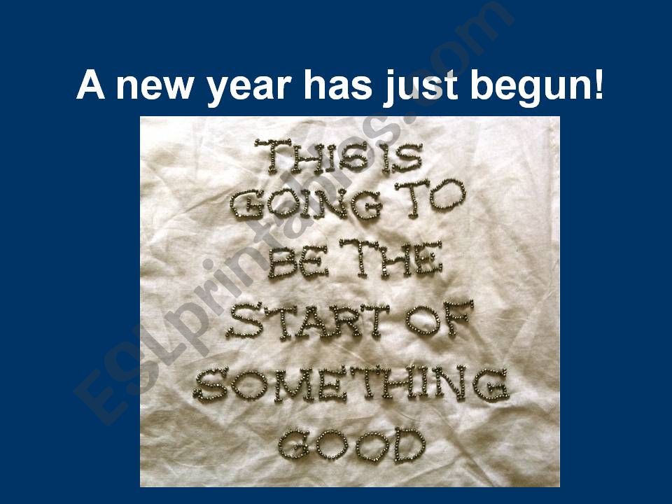 New Years Resolution powerpoint