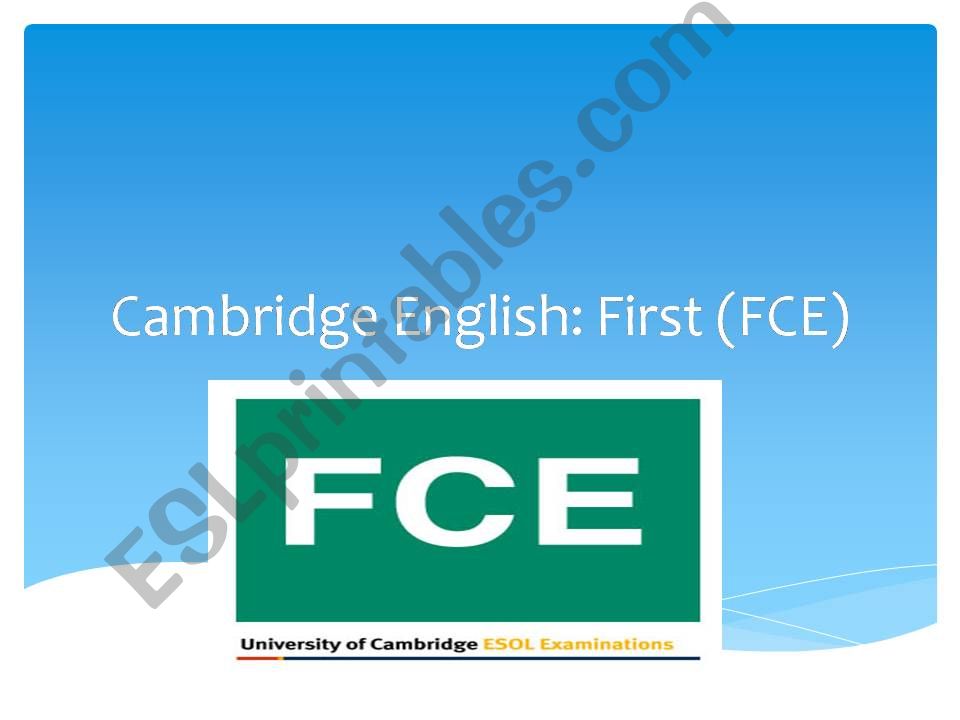 FCE powerpoint