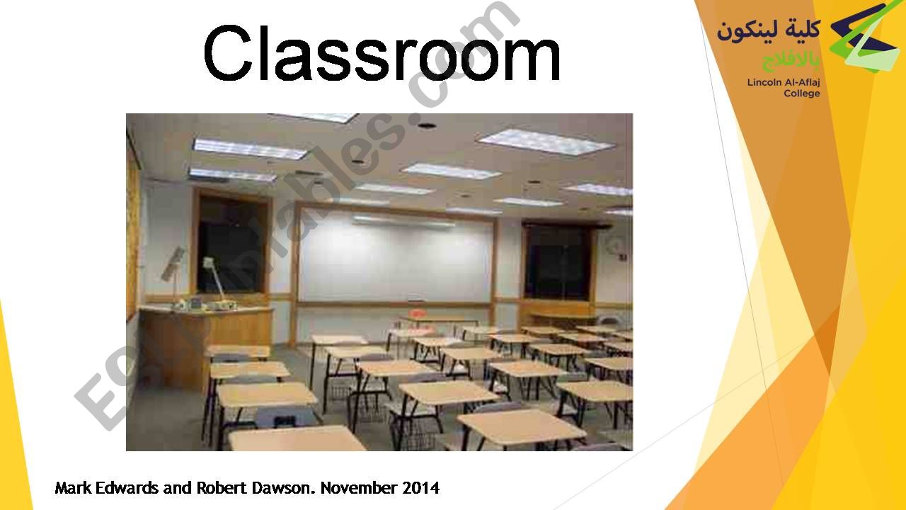 Classroom Objects powerpoint