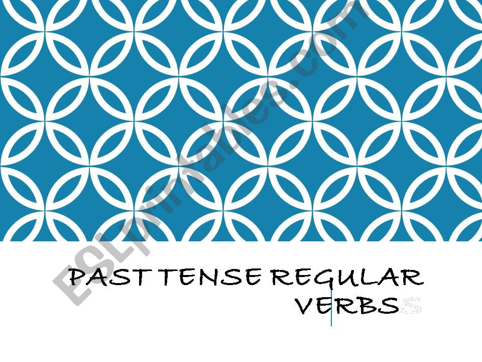 Simple Past Explanation Regular Verbs