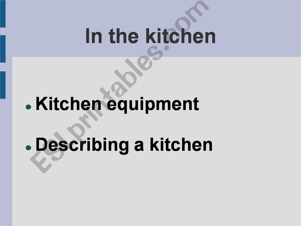 ESL English PowerPoints kitchen equipment