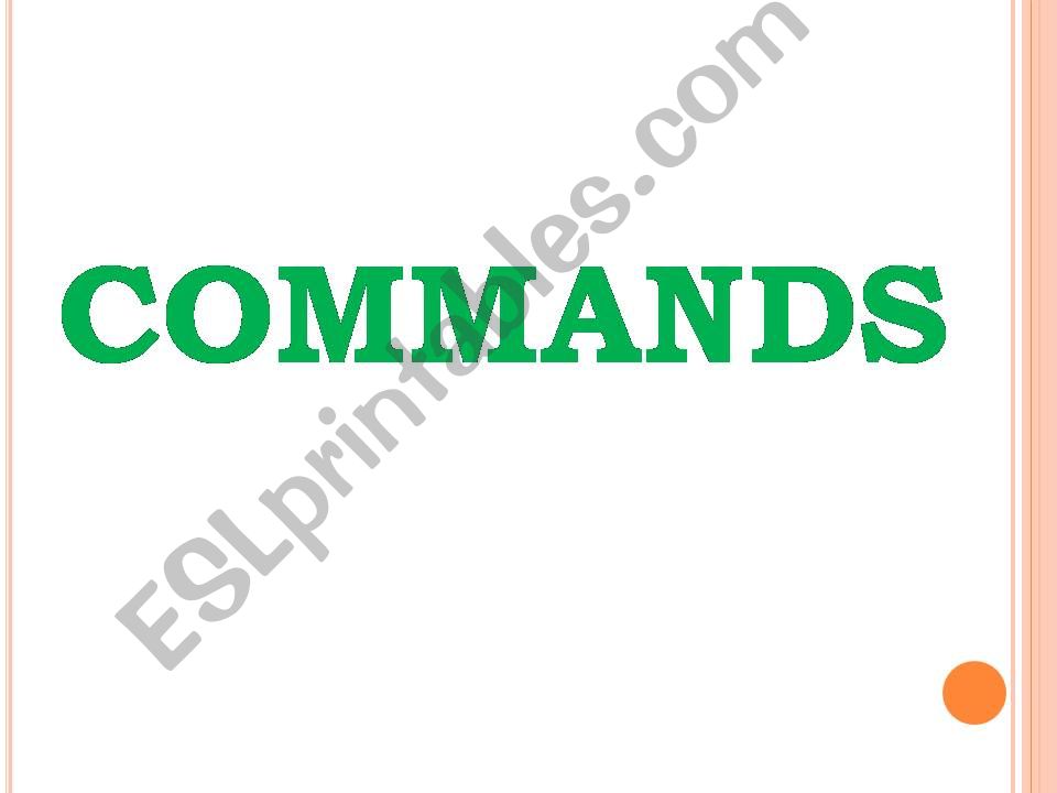 Commands and alphabet powerpoint