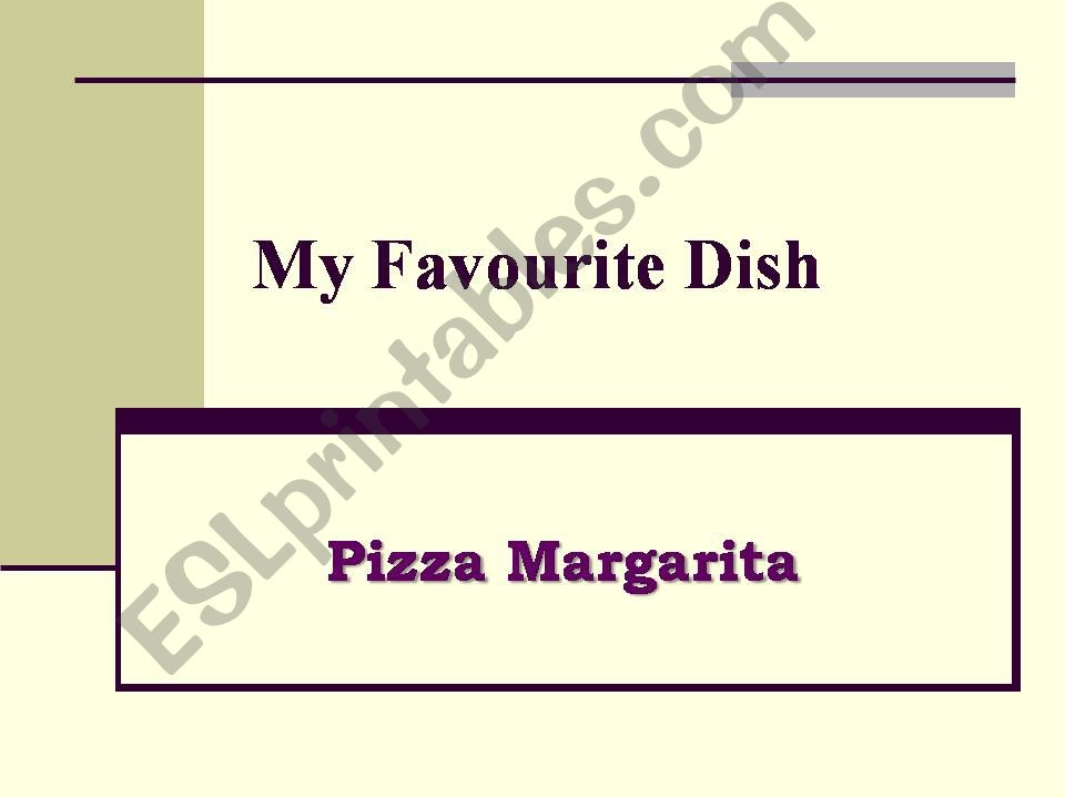 MY FAVORITE  DISH powerpoint