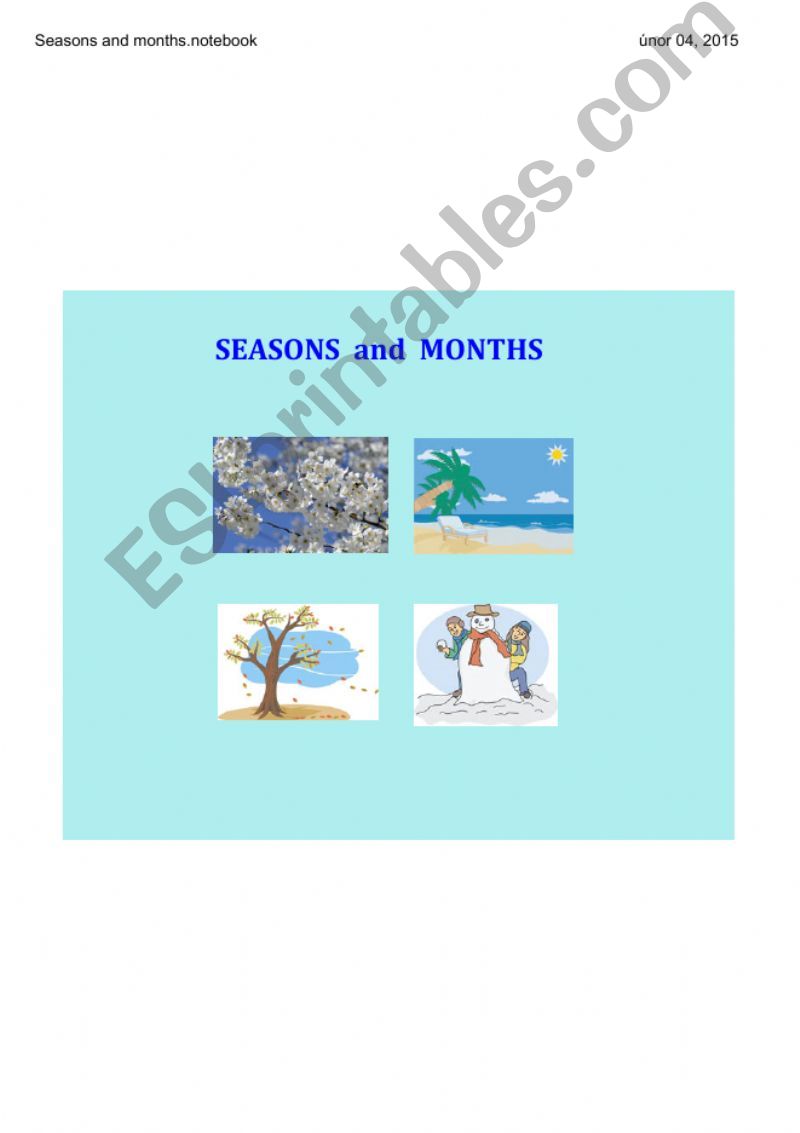 Seasons and month powerpoint