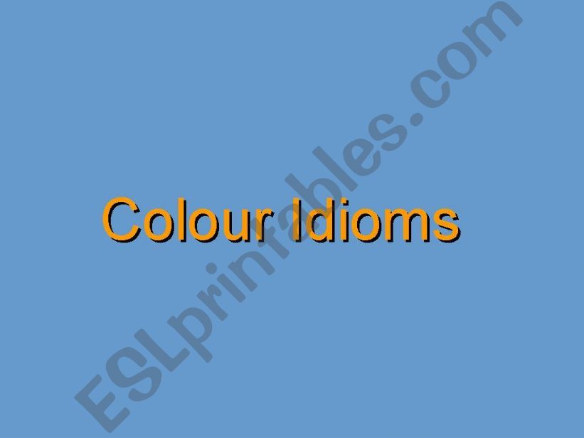 colour idioms powerpoint