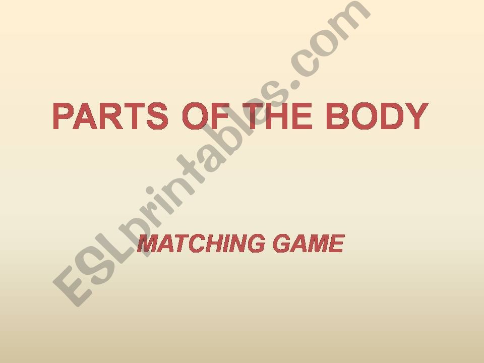Body parts powerpoint